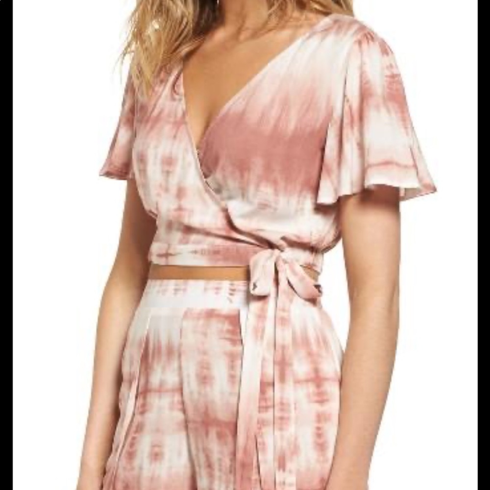 Nordstrom tie dye wrap top